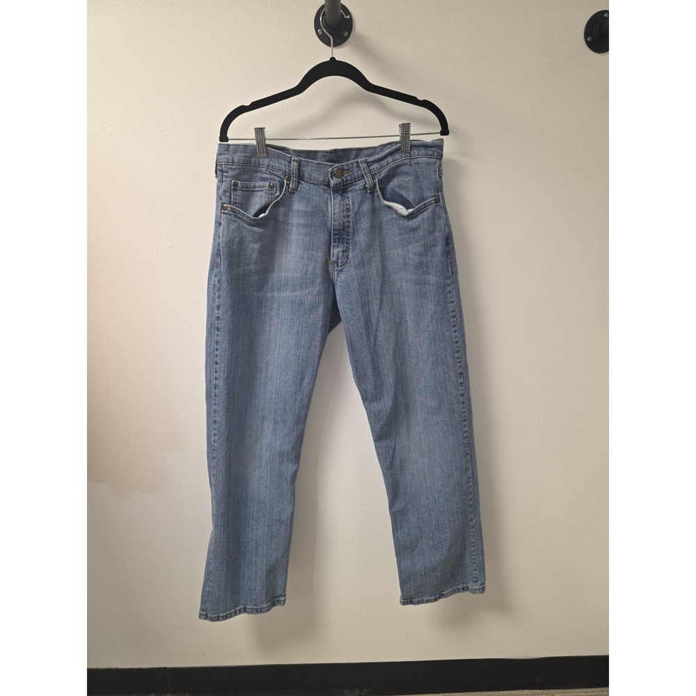 Wrangler Relaxed Fit Jeans 33x30 Light Wash Straight Leg Denim‎ Mens